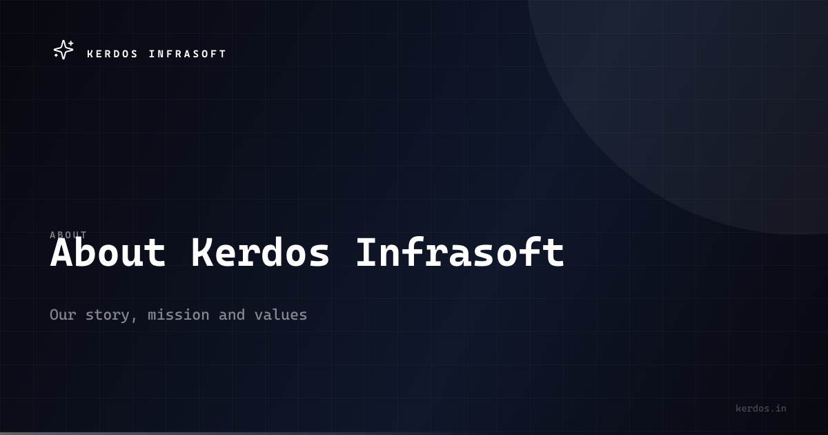 About Kerdos Infrasoft Private Limited | Kerdos Infrasoft